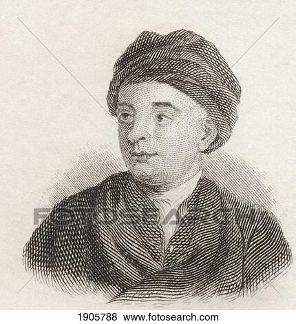 Stock Photo - John Gay, 1685 To 1732. English Poet And Dramatist. From Crabb's Historical Dictionary Published 1825.. Fotosearch