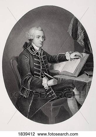 Stock Image - John Hancock 1737-1793. American Revolutionary Leader. Signatory Of Declaration Of Independence. From A 19Th Century Engraving. Fotosearch