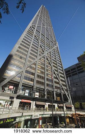Stock Image - John Hancock Center Plaza Along Michigan Avenue, Chicago, Illinois, Usa. Fotosearch