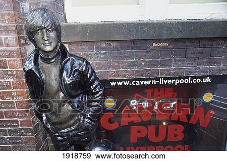 John Lennon Statue Near Cavern Pub View Large Photo Image Stock Photo - John Lennon Statue Near Cavern Pub. Fotosearch