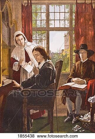John Milton 1608-1674 English Poet Dictating Samson Agonistes From Old England's Worthies By Lord Brougham And Others Published London Circa 1880's View Large Photo Image Stock Photo - John Milton 1608-1674 English Poet Dictating Samson Agonistes From Old England's Worthies By Lord Brougham And Others Published London Circa 1880's. Fotosearch