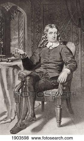 John Milton, 1608 To 1674. English Poet, Author, Polemicist, Puritan And Civil Servant. After A Photogravure Print By John Faed C. 1890. From Milton's Poetical Works. View Large Photo Image Stock Photo - John Milton, 1608 To 1674. English Poet, Author, Polemicist, Puritan And Civil Servant. After A Photogravure Print By John Faed C. 1890. From Milton's Poetical Works.. Fotosearch