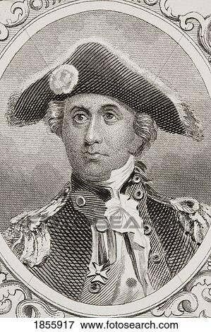 Stock Photo - John Paul Jones 1742 - 1792 American Revolution Naval Officer. From The Book Gallery Of Historical Portraits Published C. 1880.. Fotosearch