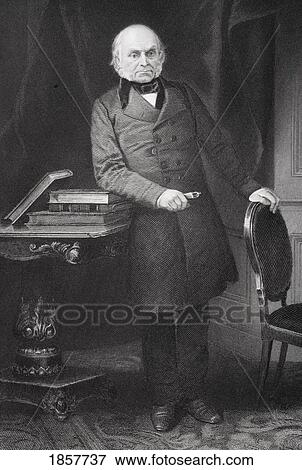 Stock Photo - John Quincy Adams 1767-1848. Eldest Son Of President John Adams And Sixth President Of The United States 1825ÃƒÂ¢Ã¢â€šÂ¬Ã¢â‚¬Å“29. From Painting By Alonzo Chappel. Fotosearch