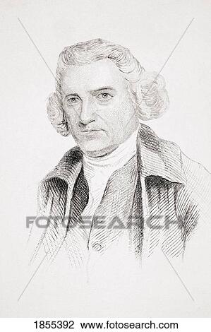 Stock Image - John Smeaton 1724-1792 English Engineer And Founder Of The Civil Engineering Profession In Great Britain From Old England's Worthies By Lord Brougham And Others Published London Circa 1880's. Fotosearch