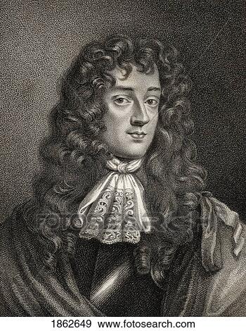 Stock Photo - John Wilmot 2Nd Earl Of Rochester 1647 ÃƒÆ’Ã‚Â» 1680 English Libertine And Writer Of Satirical And Bawdy Poetry From The Book A Catalogue Of Royal And Noble Authors Volume Iii Published 1806. Fotosearch