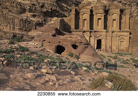Jordan, Al Khazneh; Petra View Large Photo Image Stock Photography - Jordan, Al Khazneh; Petra. Fotosearch