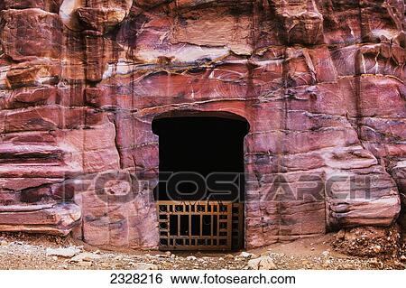 Jordan, Entrance to rock building; Petra View Large Photo Image Stock Photograph - Jordan, Entrance to rock building; Petra. Fotosearch