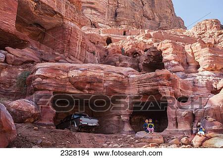 Jordan, Human settlement; Petra View Large Photo Image Picture - Jordan, Human settlement; Petra. Fotosearch