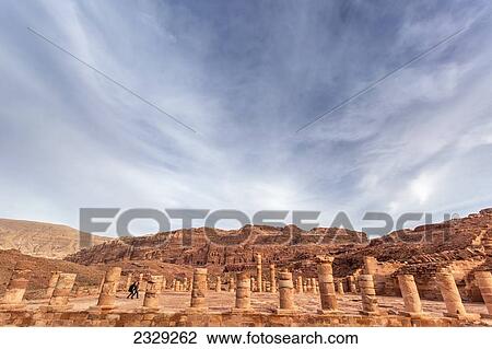 Stock Image - Jordan, Old ruins; Petra. Fotosearch