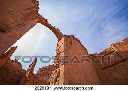 Jordan, Qasr al-Bint temple; Petra View Large Photo Image Stock Photo - Jordan, Qasr al-Bint temple; Petra. Fotosearch