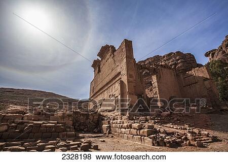 Stock Photo - Jordan, Qasr al-Bint temple; Petra. Fotosearch