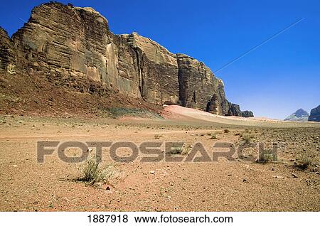 Jordon, Wadi Rum, Barren Landscape View Large Photo Image Stock Photo - Jordon, Wadi Rum, Barren Landscape. Fotosearch