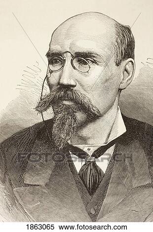 Stock Photography - Jos? Echegaray Y Eizaguirre Born 1832 Died 1916. Spanish Civil Engineer, Mathematician, Statesman And Dramatist. He Won 1904 Nobel Prize For Literature. From La Ilustracion EspaÃƒâ€šÃ‚Â±ola Y Americana Of 1881. Fotosearch
