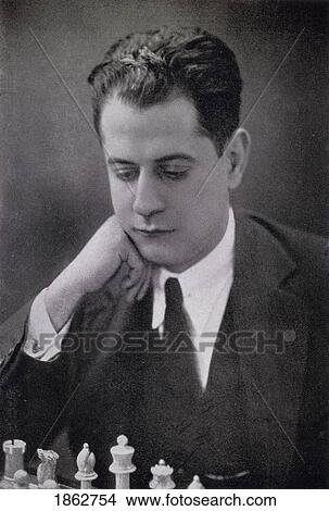 Picture - Jose Raul Capablanca Y Graupera 1888 ÃƒÆ’Ã‚Â» 1942 Cuban World-Class Chess Player Diplomat And Chess Writer World Chess Champion 1921 - 1927 Illustration From Chess Pie No3 The Official Souvenir International Tournament Published 1936. Fotosearch