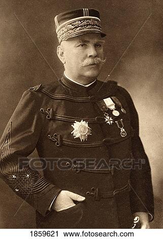 Stock Image - Joseph Jacques Cesaire Joffre, 1852-1931. French Commander And General. From A Photograph By Henri Manuel, Paris From The Great World War Volume 3, Published 1916.. Fotosearch