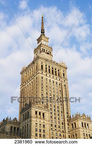 Stock Image - Joseph Stalin Palace of Culture and Science; Warsaw, Poland. Fotosearch