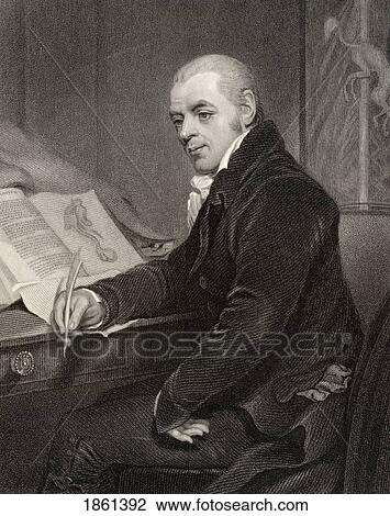 Stock Image - Joshua Brookes 1761 To 1833 British Anatomist And Naturalist Engraved By H Cook After T Phillips From The Book National Portrait Gallery Volume V Published C 1835. Fotosearch