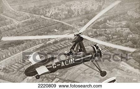 Stock Photo - Juan De La Cierva's Autogyro C. 1923. From The Story Of 25 Eventful Years In Pictures, Published 1935.. Fotosearch