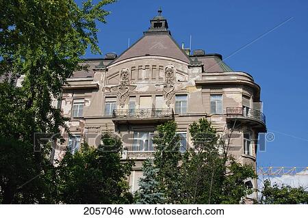 Jugendstil Building, Budapest, Hungary View Large Photo Image Stock Photograph - Jugendstil Building, Budapest, Hungary. Fotosearch