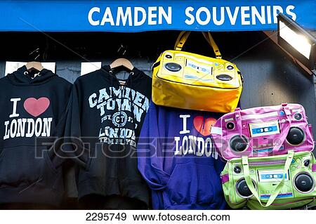 Jumpers And Bags In The Famous Camden Market, North London, London, Uk View Large Photo Image Stock Photo - Jumpers And Bags In The Famous Camden Market, North London, London, Uk. Fotosearch