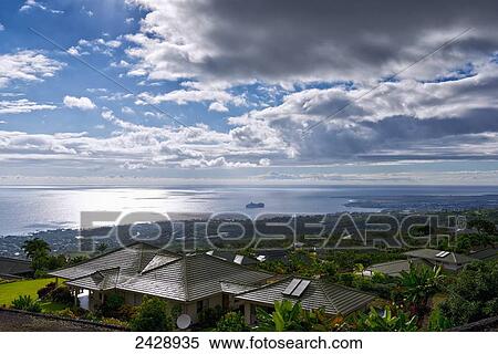 Kailua-Kona and Kailua Bay; Kona, Big Island, Hawaii, United States of America View Large Photo Image Stock Photography - Kailua-Kona and Kailua Bay; Kona, Big Island, Hawaii, United States of America. Fotosearch