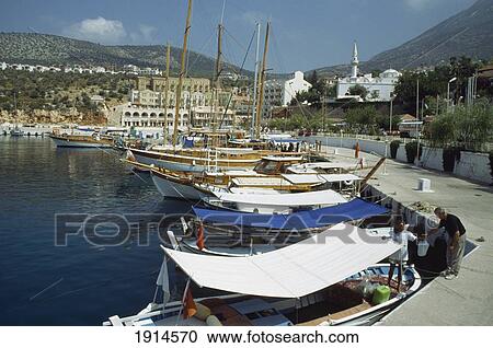 Stock Image - Kalkan Harbour. Fotosearch