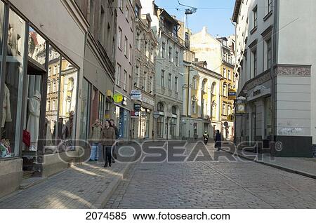 Kalku Street, Riga, Latvia View Large Photo Image Stock Photography - Kalku Street, Riga, Latvia. Fotosearch
