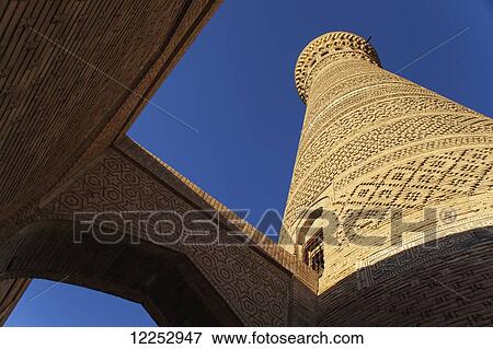 Kalon minaret, Poi Kalon complex, Old Town; Bukhara, Uzbekistan View Large Photo Image Stock Photo - Kalon minaret, Poi Kalon complex, Old Town; Bukhara, Uzbekistan. Fotosearch