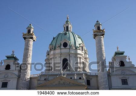 Stock Image - Karlskirche (Charles' Church), Vienna (Wien), Austria. Fotosearch