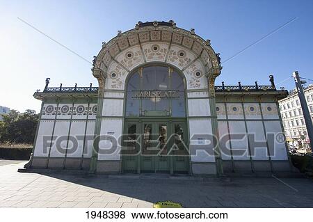 Stock Photo - Karlsplatz Stadtbahn Station designed by Otto Wagner, Vienna (Wien), Austria. Fotosearch