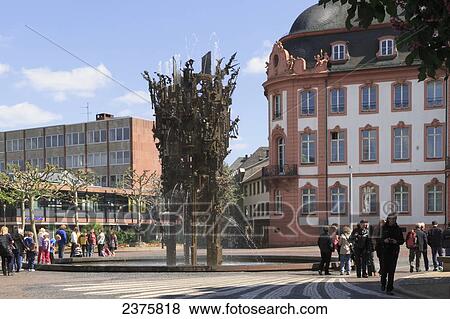 Stock Photo - Karnevalbrunnen (Carnival Fountain) on the Schillerplatz, Mainz, Germany. Fotosearch