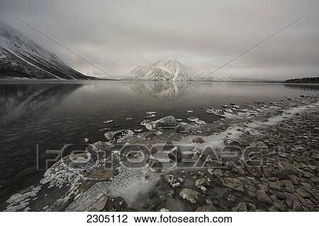 Stock Image - Kathleen Lake In Kluane National Park; Yukon Canada. Fotosearch