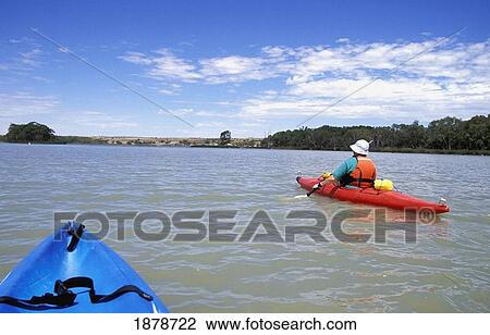 Kayaking On Murray River View Large Photo Image Stock Image - Kayaking On Murray River. Fotosearch
