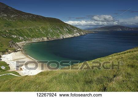 Keem beach on Achill island on the Wild Atlantic Way; County Mayo, Ireland View Large Photo Image Picture - Keem beach on Achill island on the Wild Atlantic Way; County Mayo, Ireland. Fotosearch