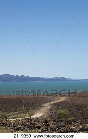 Stock Photo - Kenya, Barren scenery around Loyangalani; Lake Turkana. Fotosearch