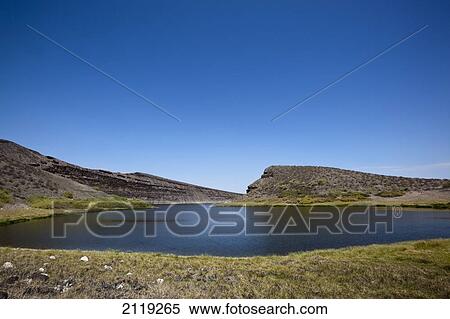 Stock Photography - Kenya, Crocodile lake in Central Island National Park; Turkana. Fotosearch