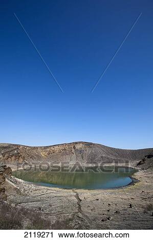 Stock Image - Kenya, Turkana, Flamingo lake in Central Island National Park. Fotosearch