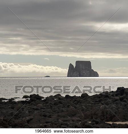 Stock Photography - Kicker Rock In The Pacific Ocean; Galapagos Equador. Fotosearch