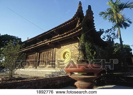 Stock Photograph - Kiem Lien Pagoda At Sunset. Fotosearch