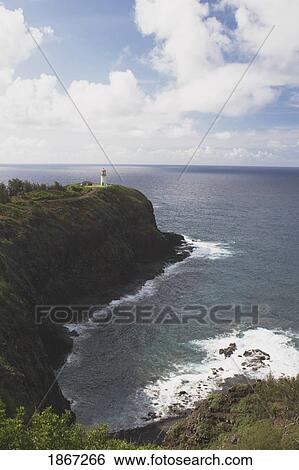 Stock Photograph - Kilauea Lighthouse, Kilauea Point, Kauai, Hawaii, Usa. Fotosearch