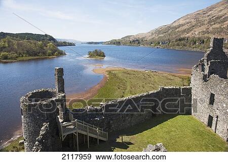 Kilchurn Castle; Argyll Scotland View Large Photo Image Stock Photo - Kilchurn Castle; Argyll Scotland. Fotosearch