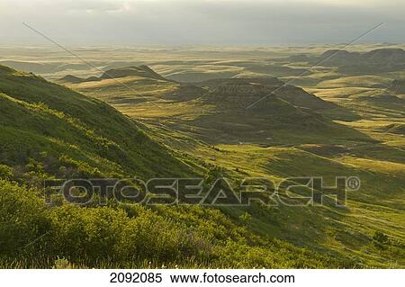 Stock Photography - Killdeer Badlands In East Block Of Grasslands National Park; Saskatchewan Canada. Fotosearch