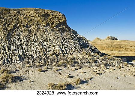 Stock Photo - Killdeer Badlands of East Block in Grasslands National Park; Saskatchewan, Canada. Fotosearch