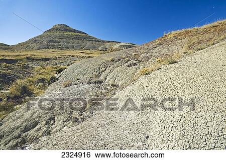 Stock Photograph - Killdeer Badlands of East Block in Grasslands National Park; Saskatchewan, Canada. Fotosearch
