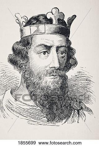 Stock Photo - King Alfred The Great Circa 847-849 To 899 From The National And Domestic History Of England By William Aubrey Published London Circa 1890. Fotosearch