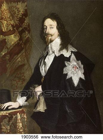 Stock Photograph - King Charles I Of England 1600 - 1649. From A Painting By Sir Peter Lely After Vandyck. From Memoirs Of The Martyr King By Allan Fea Published 1905.. Fotosearch