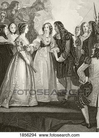 King Charles Ii Of England Meeting His Sister Duchess Henrietta Of Orleans At Dover 1670. From The National And Domestic History Of England By William Aubrey Published London Circa 1890 View Large Photo Image Picture - King Charles Ii Of England Meeting His Sister Duchess Henrietta Of Orleans At Dover 1670. From The National And Domestic History Of England By William Aubrey Published London Circa 1890. Fotosearch