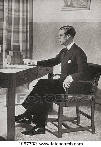 Stock Image - King Edward Viii, Preparing To Broadcast His Decision To Abdicate, From Broadcasting House, 11 December 1936. Edward Viii, Edward Albert Christian George Andrew Patrick David, Later The Duke Of Windsor, 1894. Fotosearch