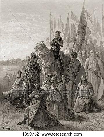 Stock Image - King Louis Ix Before Damietta During His First Crusade In 1249. Fotosearch